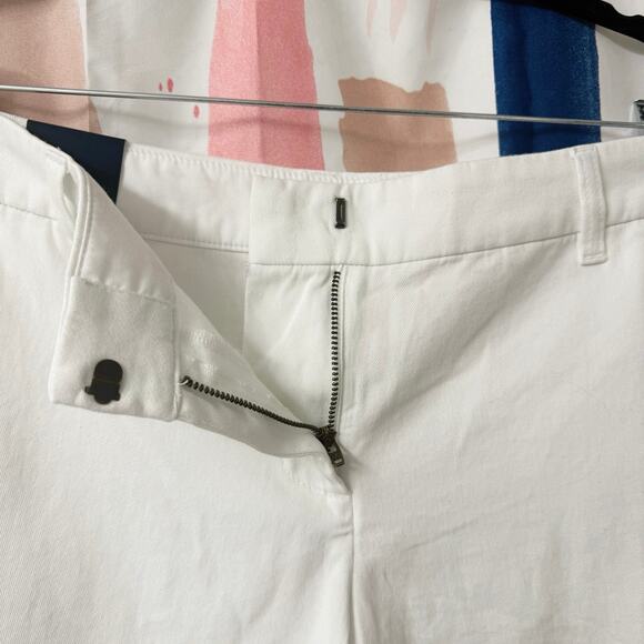 J. Crew 5” Classic Chino Shorts in White Size 8 - Picture 9 of 15